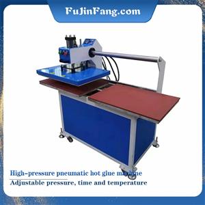Self-use pneumatic lace embroidery hot melt adhesive small hot glue ironing machine for embroidery factory